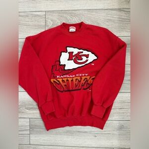 90s vintage Kansas City Chiefs Crewneck Sweatshirt Size Large